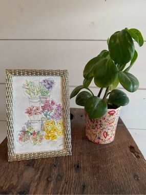 Hand crafted watercolor original in 4x6 frame